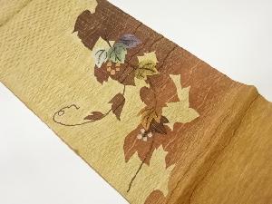 すくい織蔦に実模様織出し袋帯